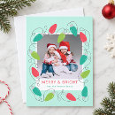 Search for aqua christmas cards Merry and bright