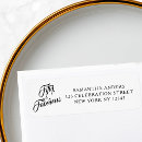Search for black white and pink return address labels Fifty and fabulous