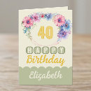Search for 40th green birthday cards Flowers