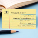 Search for freelance writer business cards Yellow