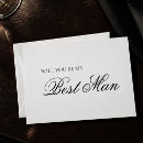 Search for will you be my best man invitations Black and white