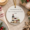 Search for cheese christmas tree decorations Red wine
