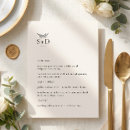 Search for monogram wedding menus Clean
