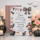 Search for pink seasonal invitations Black cat