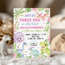 Search for three rex birthday invitations Colourful