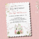 Search for female 40th birthday invitations Cheers to 40 years