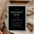 Search for black and white retirement invitations Modern