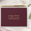 Search for burgundy wedding envelopes Return address