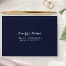 Search for navy blue wedding envelopes Return address