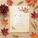 Search for maple leaf wedding invitations Watercolor