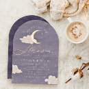 Search for starry baby shower invitations Crescent moon