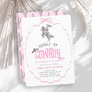 Search for western girl birthday invitations Pink