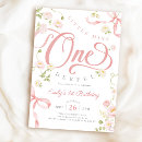 Search for onederful 1st birthday invitations Pink bow