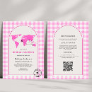Search for boarding pass bridal shower invitations World map