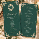 Search for emerald green wedding programs Formal