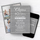 Search for rustic wood birthday invitations Adult birthday party