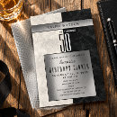 Search for silver black white 50th birthday invitations Classy