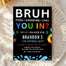 Search for youth party invitations Boy