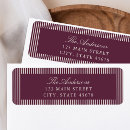Search for plum return address labels Minimalist