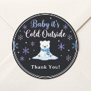 Search for its cold outside stickers Baby shower