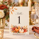 Search for pumpkins table cards Maple leaves