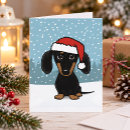 Search for black dog christmas cards Dachshund