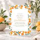 Search for citrus baby shower invitations Watercolor oranges