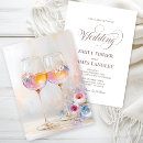 Search for wine glass wedding invitations Modern