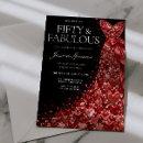 Search for jewel birthday invitations Red