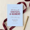 Search for burgundy and blue wedding invitations Modern