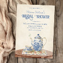 Search for teapot bridal shower invitations Blue and white