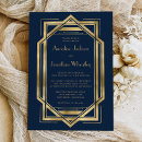 Search for navy and gold wedding invitations Elegant