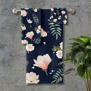 Search for navy blue flowers bath towels Boho