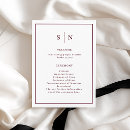 Search for traditional reception wedding programs Minimalist