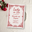 Search for red engagement party invitations Handwritten