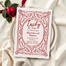 Search for red engagement party invitations Handwritten
