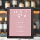 Search for blush pink wedding menus Feminine