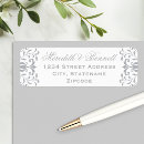 Search for silver damask wedding return address labels White