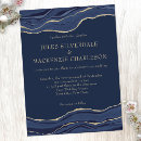 Search for navy blue and gold invitations Marble