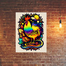 Search for chicken painting posters Whimsical