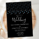 Search for silver stars wedding invitations Black