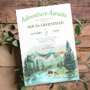 Search for adventure awaits baby shower invitations Sage green