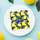 Search for navy blue and yellow napkins Botanical