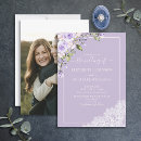 Search for lilac lace wedding invitations Purple