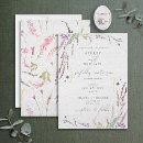 Search for summer watercolor flowers wedding invitations Wildflower