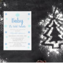 Search for holiday baby boy shower invitations Snowflake