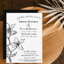Search for lily wedding invitations Black and white