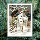 Search for old fashioned christmas postcards Snowman