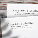 Search for engagement return address labels Cursive script typography