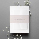 Search for wedding invitation belly bands Blush pink